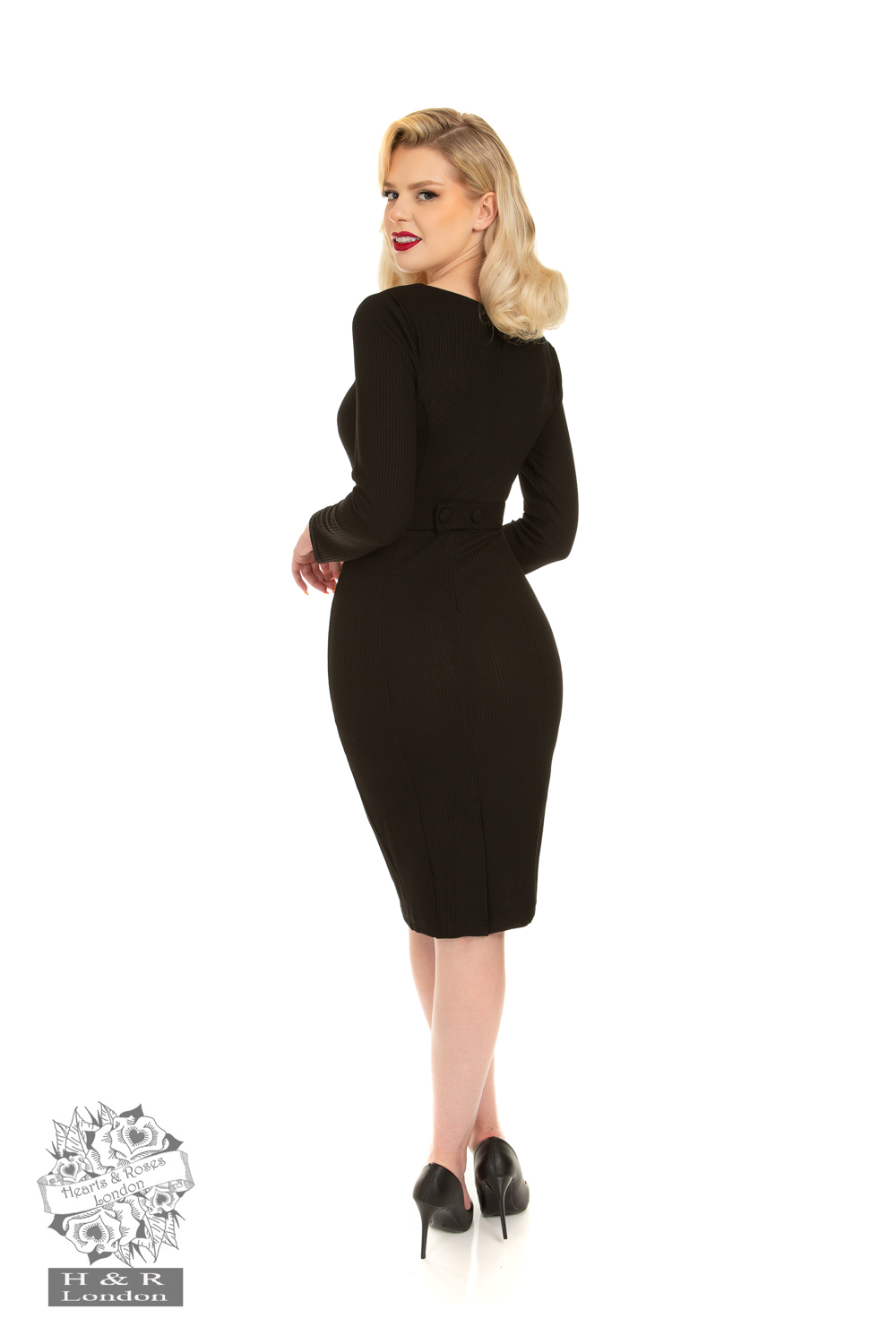 Cassia Black Wiggle Dress